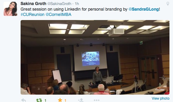 sandra long speaks at cornell university about linkedin sandra long speaks at cornell university