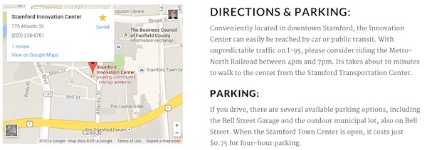 Directions to Stamford Innovation Center