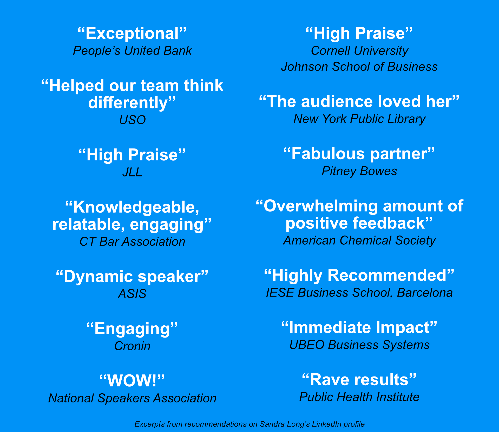 Testimonials from customers 2022